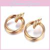 Geometric Gold Elegant Earrings For Women Contemporary Alloy Fashion Jewelry