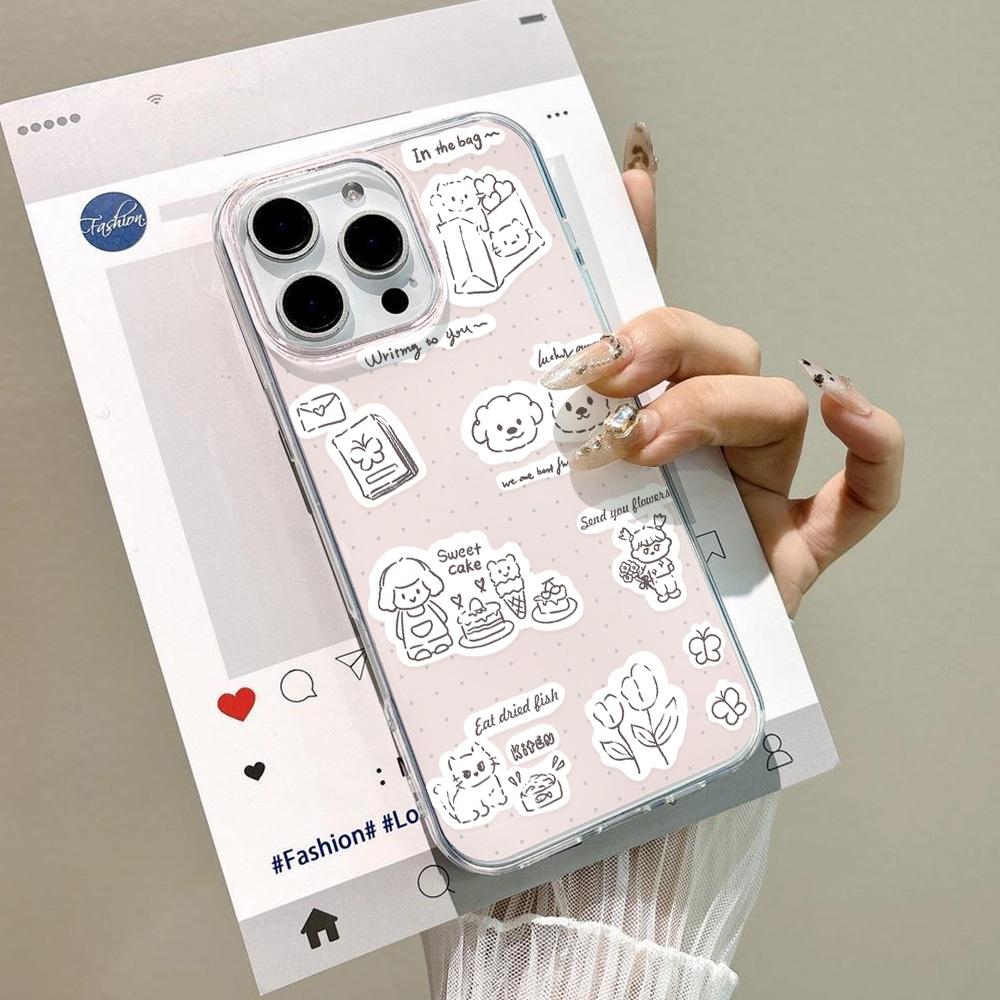 Расписной чехол для телефона для iPhone 12 13 15 16 iPhone 16 12 13 14 15 Pro 14 15 16 Pro Max Полное покрытие Противоударный Защита от отпечатков пальцев Свежий стиль Защитный чехол