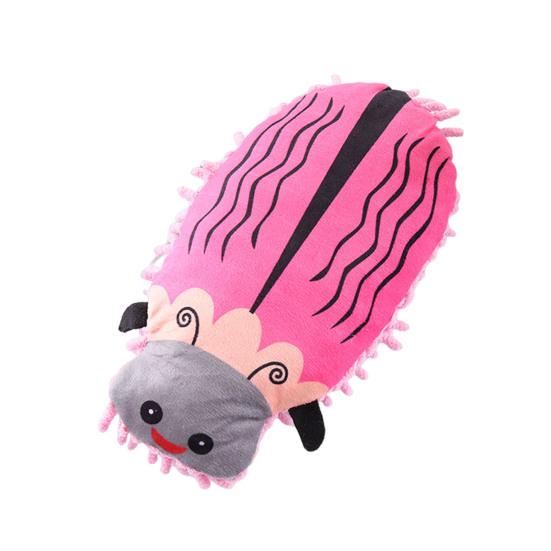Yousheng Mop Insect Squeaky Plush Dog Toy Ladybug Caterpillar Shape Stuffed Crinkle Puppy Chew Toy for Small Dogs