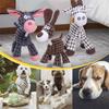 Donkey Shape Corduroy Chew Toy, New Puppy Squeaker Squeaky Plush Molar Dog Toy, Dog Chew Toys For Puppy, Small, Middle, Large Breed Dogs