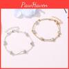 Chic Crystal Shell Anklet With Alloy Material And Geometric Style For Travel And Gift