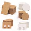 100 Sheets, Kraft Paper, Earring Display Card, Hanging Type, Label Clip, Suitable for Small Businesses, Earring Labels, Jewelry Decoration Cards