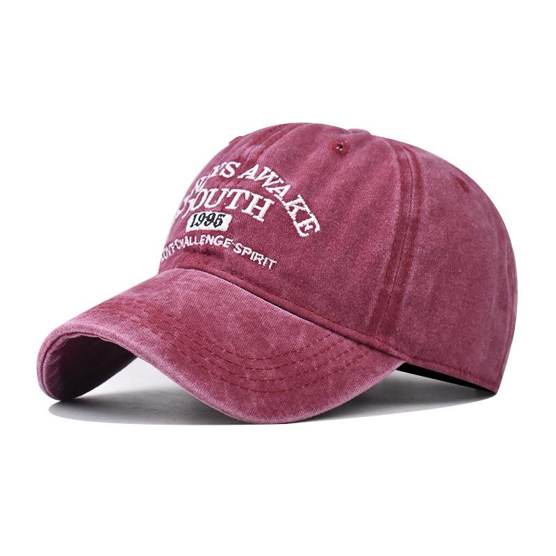 Cotton Washed Old YOUTH Letter Baseball Cap Men's and Women's Outdoor Four-season Cap