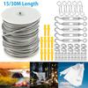 304 Stainless Steel Heavy Duty Cable Rope Garden Wire Cable Railing Wire Fence Roll Kits for Outdoor Tent Rope PVC Coated