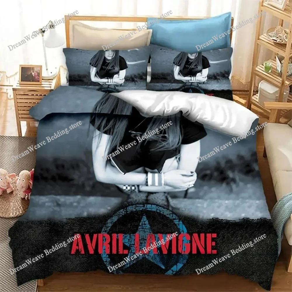 Постельное белье Avril Lavigne Односпальное Двуспальное Полный Размер Queen King Размер Комплект для Спальни Взрослого Ребенка Пододеяльник Комплекты Комплект Простыней 9
