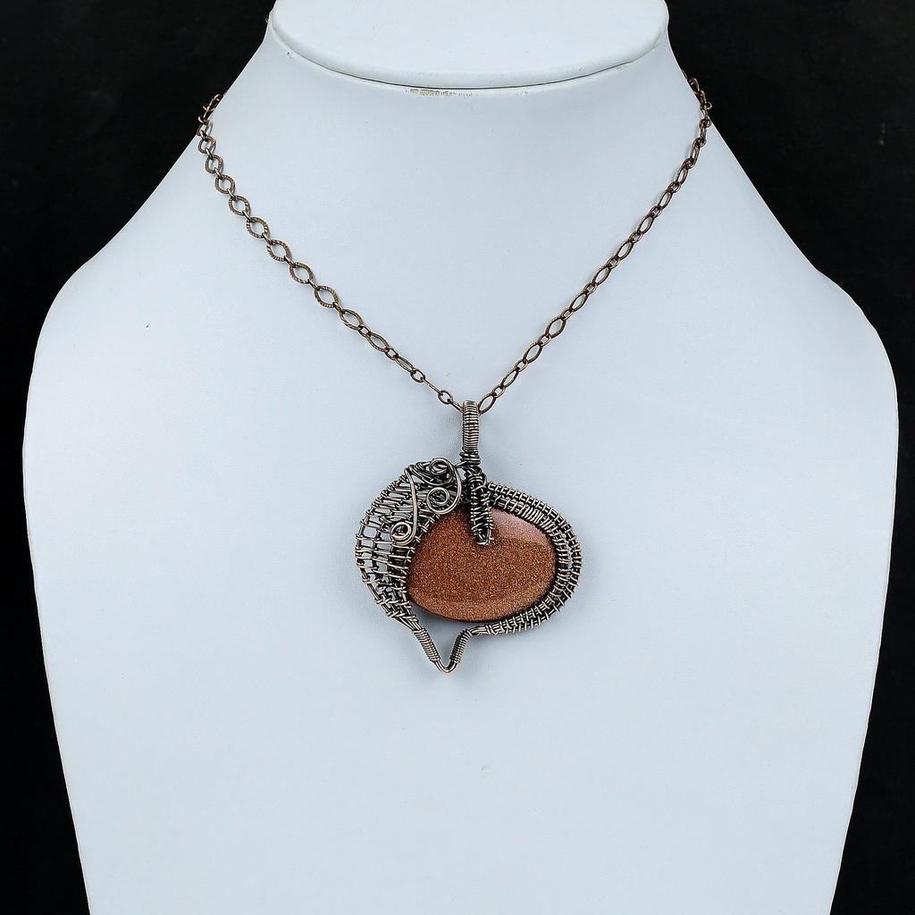 Sun Sitara Pendant Copper Wire Wrapped Pendant Gemstone Pendant Wire Wrapped Jewelry Handmade Copper Jewelry Wedding Gift Birthstone Pendant