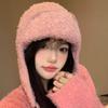 Warm and Cold Proof Lei Feng Hat for Women In Autumn and Winter Thickened Velvet Ear Protection Hat Knitted Wool Hat Balaclava