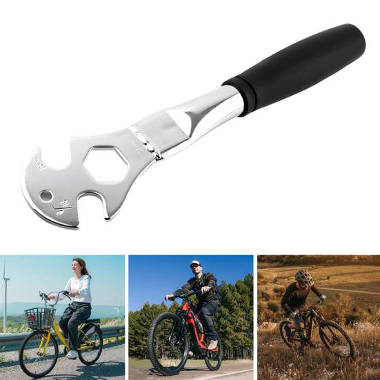 Ключ для педалей велосипеда с противоскользящей ручкой, прочная углеродистая сталь 15/24 мм, инструмент для снятия педалей горного велосипеда, шоссейного велосипеда, инструмента для ремонта скутера