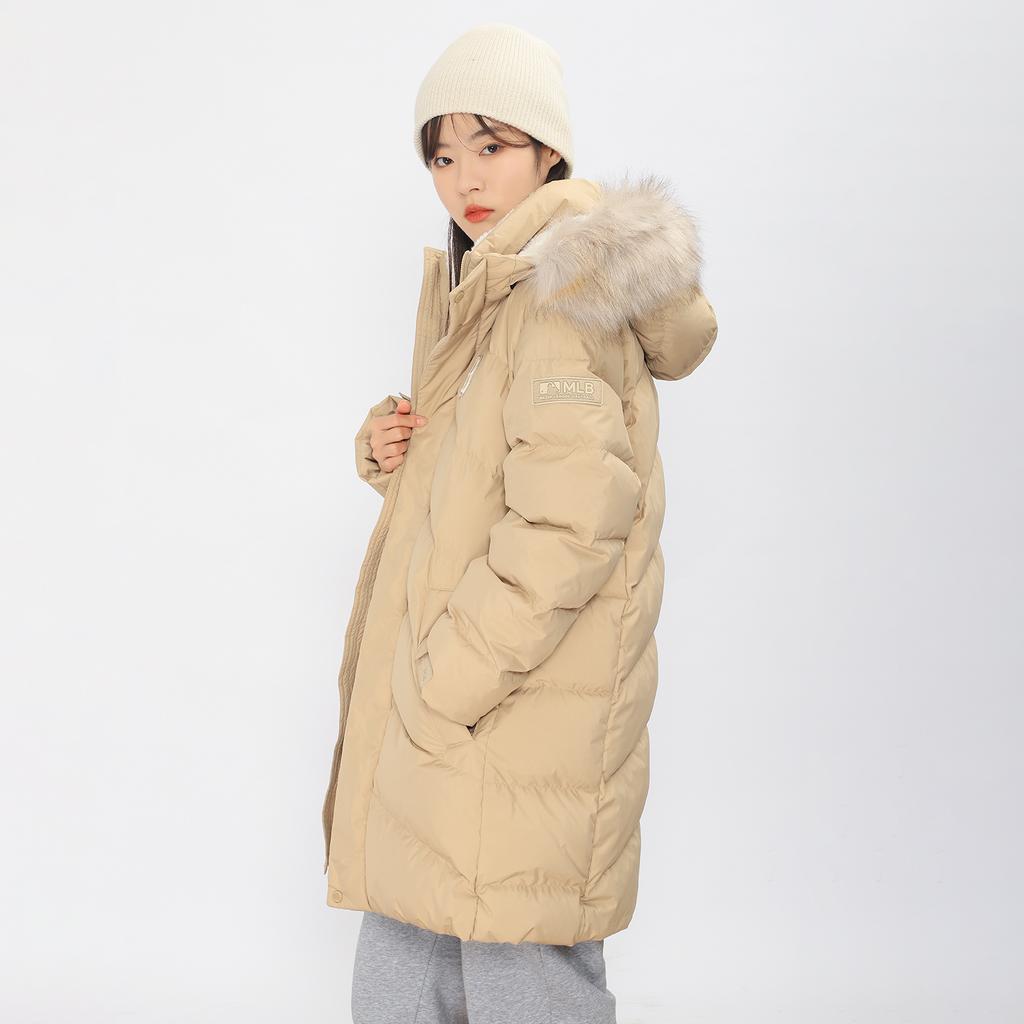 Новый пуховик MLB Унисекс Песочно-коричневый 3ADJEC616-43SAS