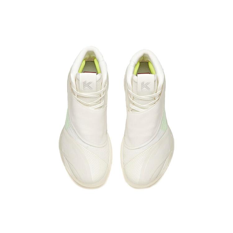 Anta KT6 Textile, Synthetic Leather Slip Resistant Abrasion Resistant High top Basketball Shoes Men's White 112041101-2