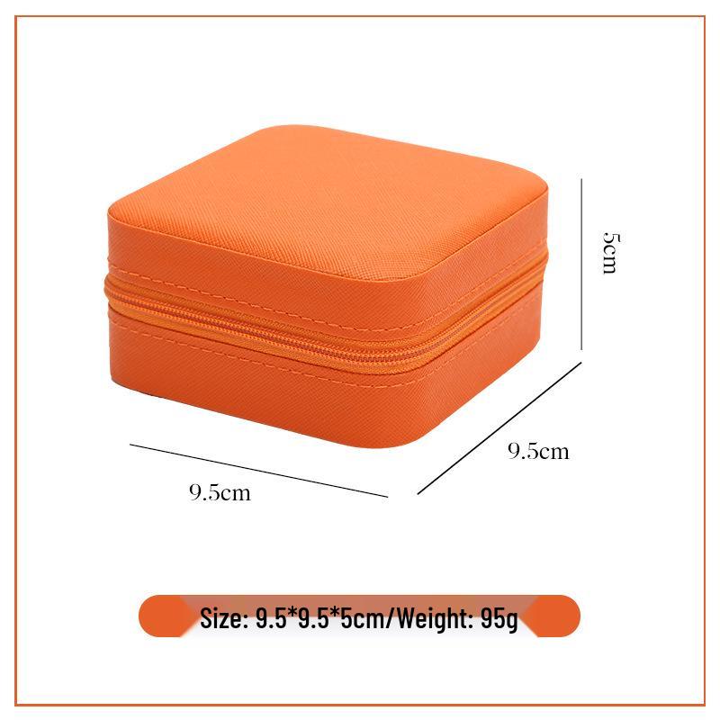Бархатная шкатулка для драгоценностей на молнии: Портативное хранилище для ожерелий, браслетов, колец и серег