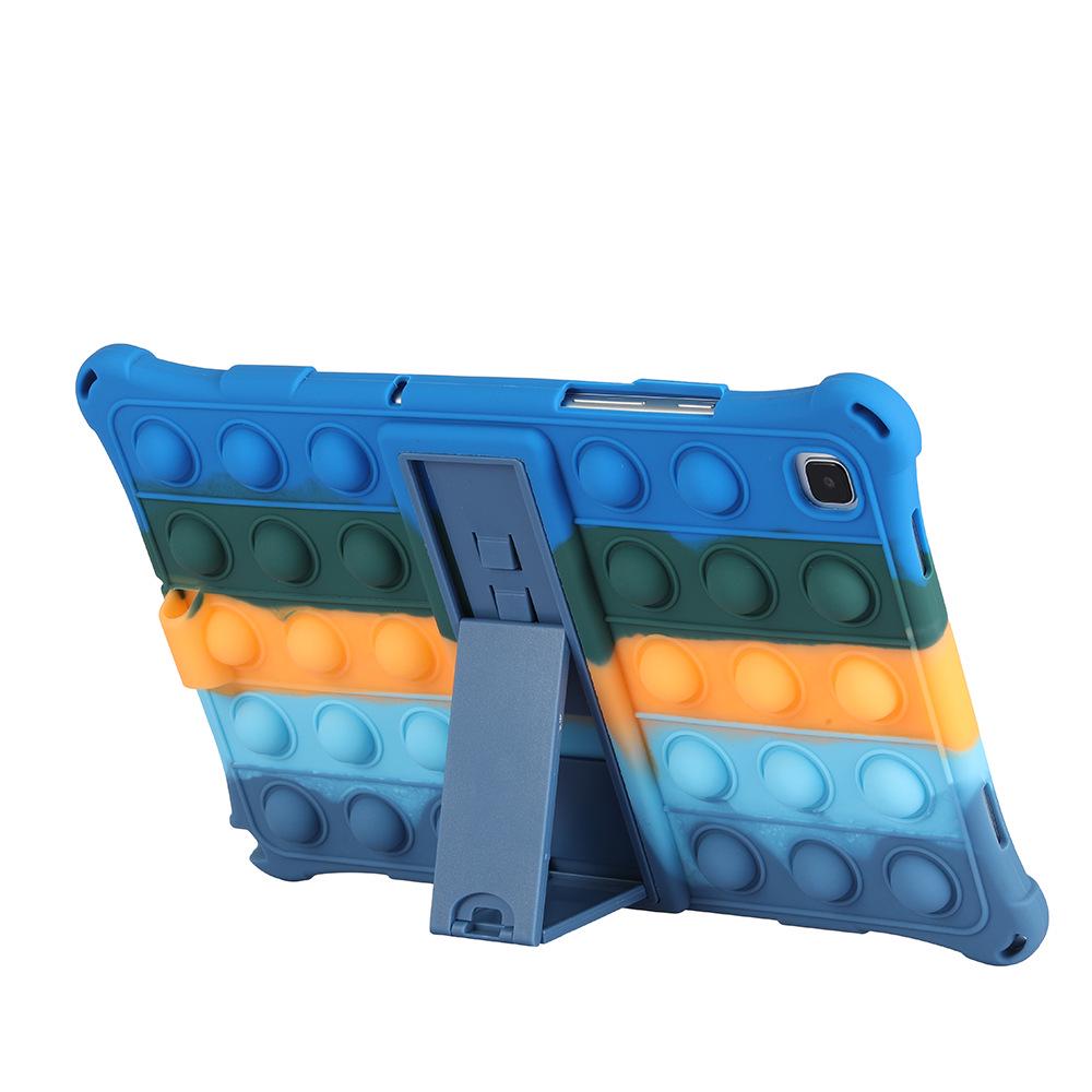 Compatible Protective Silicone Case for Samsung Tab A7 T500/T505 - Full Coverage, Anti-Drop, Color Block Design