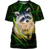 New Raccoon T-Shirts Cute Animal 3D Print Streetwear Men Women Casual Fashion Oversized T Shirt Kids Boy Girl Tees Tops Clothing