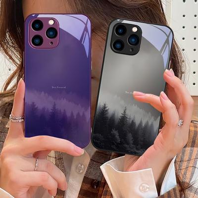 Жемчужно-белый порошок лотоса для iPhone 16 Pro Max 15 Pro 14 13 12 Mini 11 XS Max XR 7 8 Plu SE 2022 Чехол для телефона из закаленного стекла