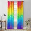 Радужные акварельные градиентные оконные шторы для гостиной, роскошные занавески для спальни, кухонные шторы, шторы