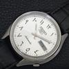 Seiko 5 AUTOMATIC VINTAGE JAPAN 6309A MENS ARABIC SILVER DIAL WATCH A702442-5 R124-a702442