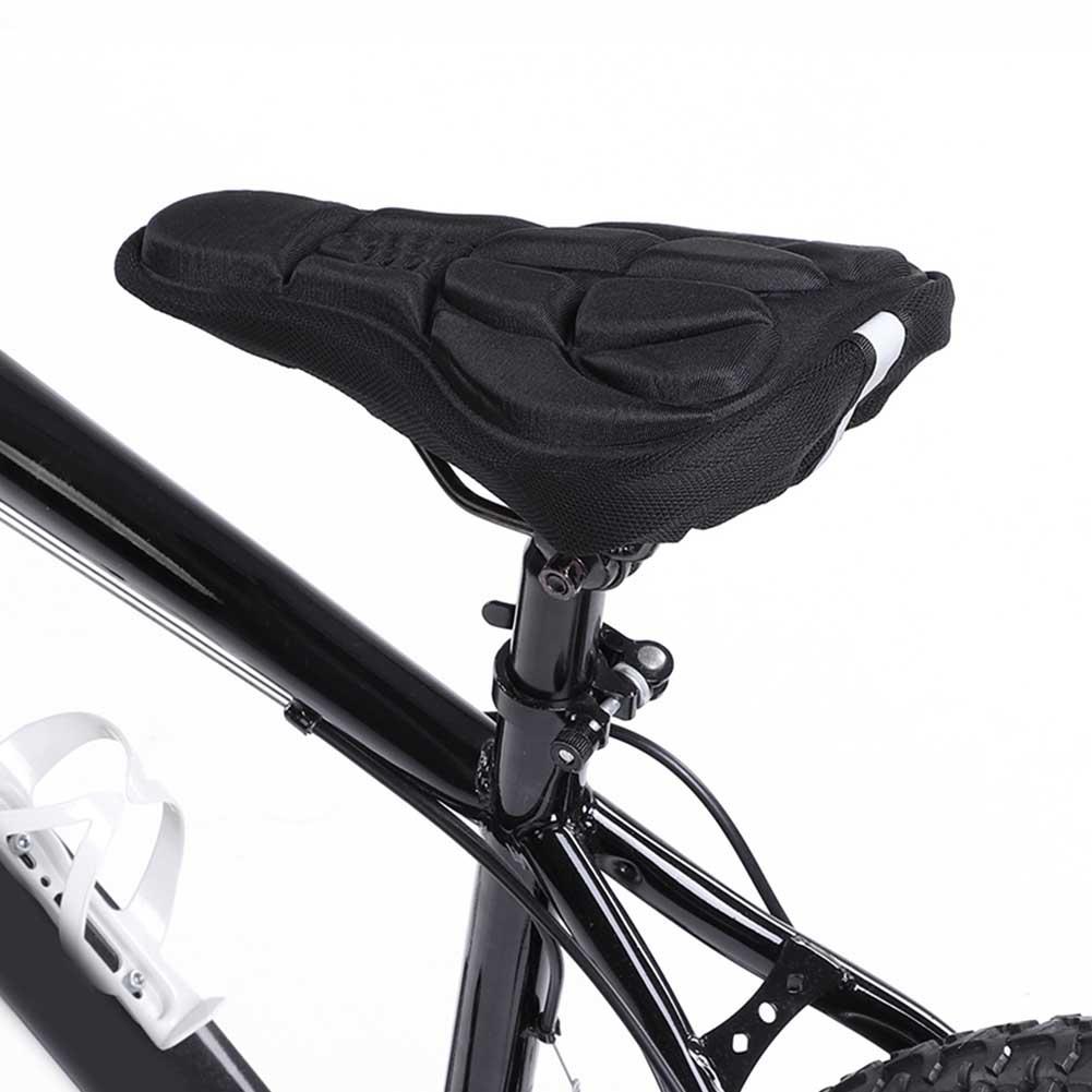 3D Mountain Road Bike Breathable Soft Seat Saddle Cover (Black)