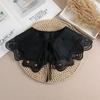 Lace Fake Collar Women Detachable Collars For Women False Collar Embroidery Floral Lolita Lapel Half Shirt Shawl Wrap Decoration