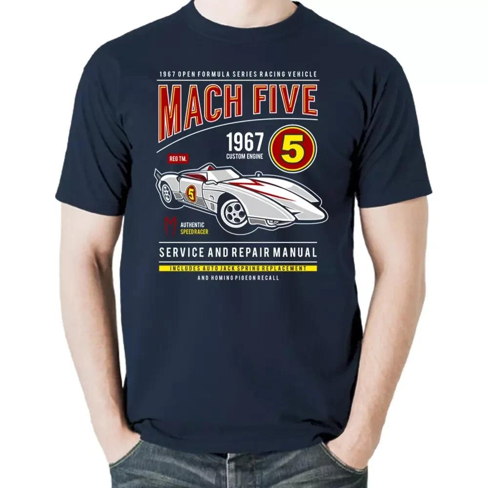 Аниме, Мультяшная машина Mach Five 5-скоростная гоночная гонщик M 60-х Футболка Майка Подарок Новый