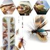 Набор для ловли нахлыстом со снастями для сухой/мокрой мушки, приманка для ловли нахлыстом ручной работы, стример для форели, окуня, лосося-12 шт./кор.