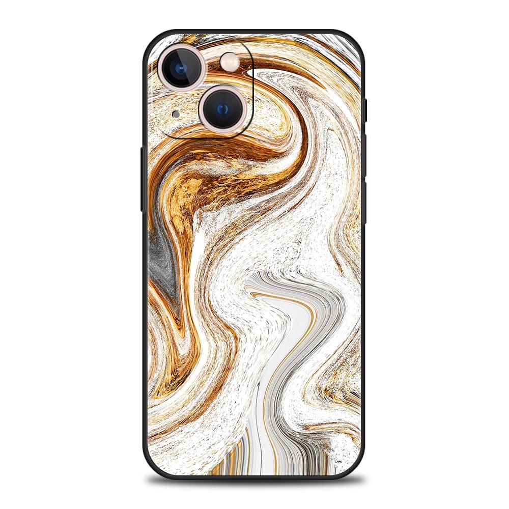 Винтажный мраморный чехол для телефона для iPhone 17 16 15 14 13 12 11 Pro Max 17 Air Plus Ударопрочный мягкий ТПУ корпус Fundas Capas Сумки