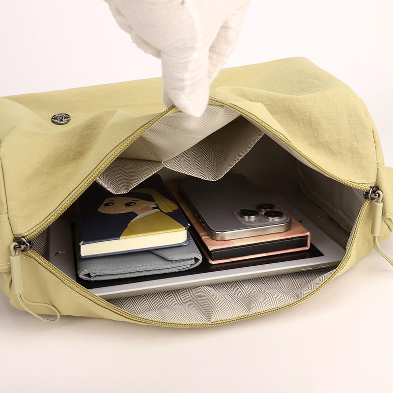 Женская сумка через плечо, большая вместимость, сумка-мессенджер, однотонная сумка через плечо