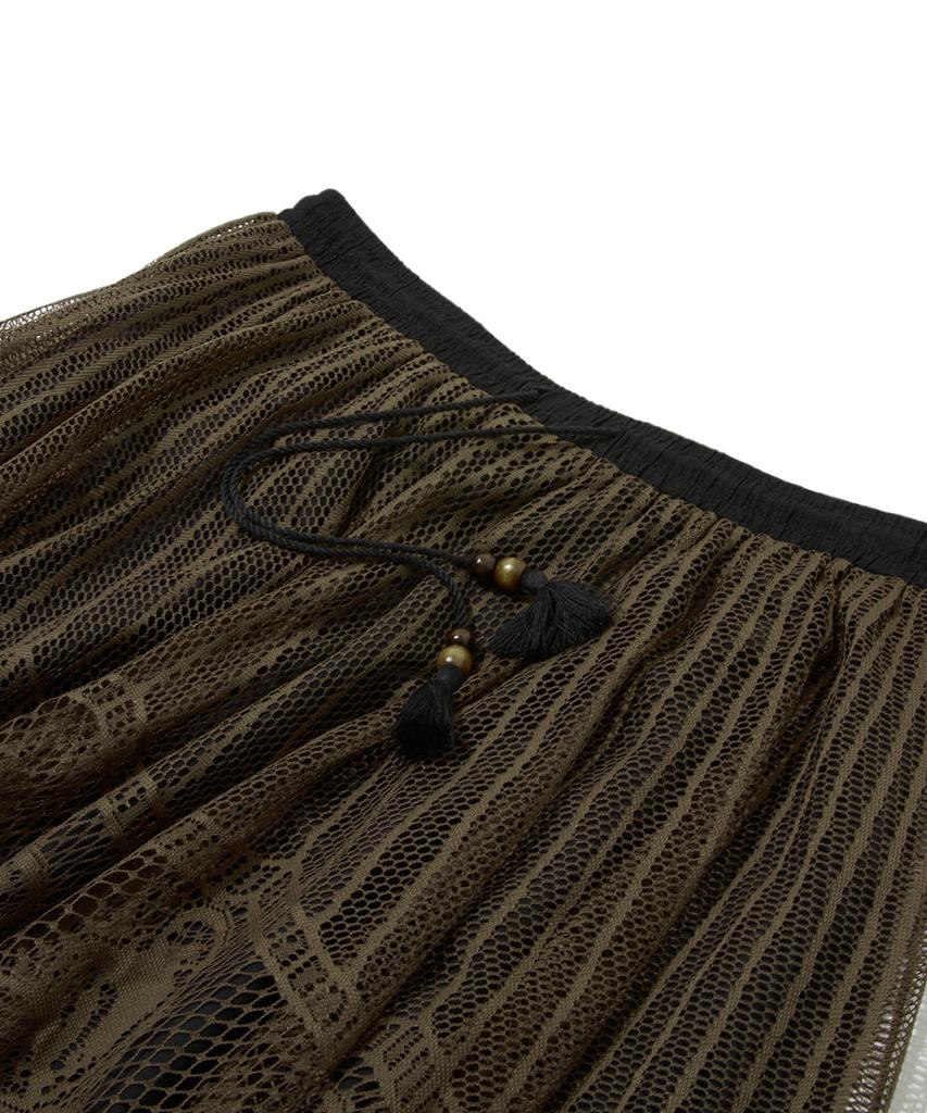 Юбка Penfield Lace Flare Длинная Коричневая_Fs1Ws15F