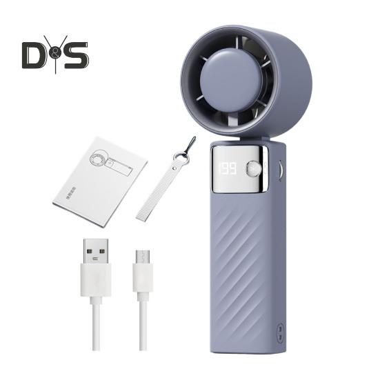 Ручной вентилятор охлаждения с цифровым дисплеем, мощный поток воздуха, 1-199 скоростей, малошумный, работающий от аккумулятора, портативный персональный вентилятор