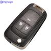 Jingyuqin 20p Flip Folding Remote Car Key Shell For Chevrolet Cruze Epica Lova Camaro Impala 2 3 4 5 Button HU100 Blade