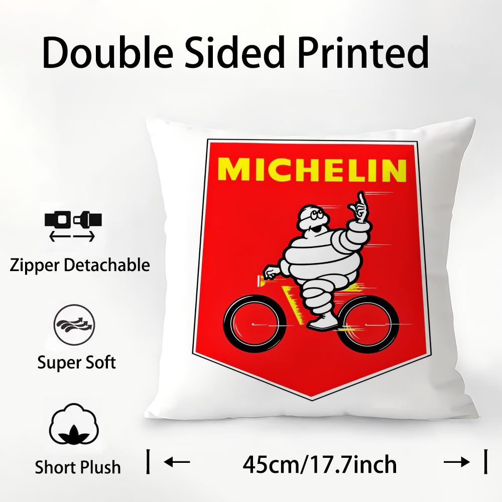 M-MichelinS T-Шины Наволочка Плюшевая Ткань Мягкий Двусторонняя Печать Чехол для Подушки Дивана Наволочки