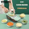 Vegetable Cutting Artifact Potato Shredding Artifact Household Kitchen Multi-functional Thick Wire Slicing Grater Peeler Slicing Chopper Machine