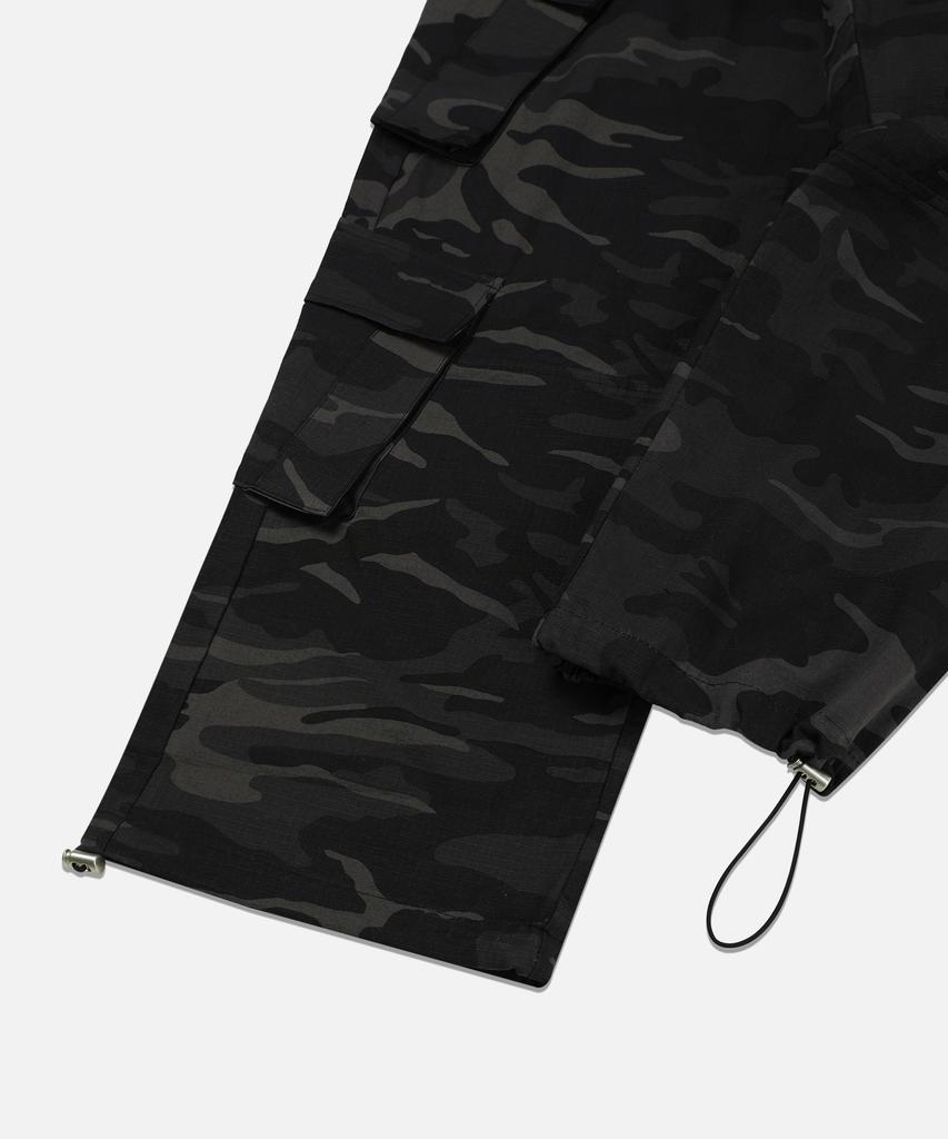 FREEMARIO Multi Cargo Camo Pants [Black]