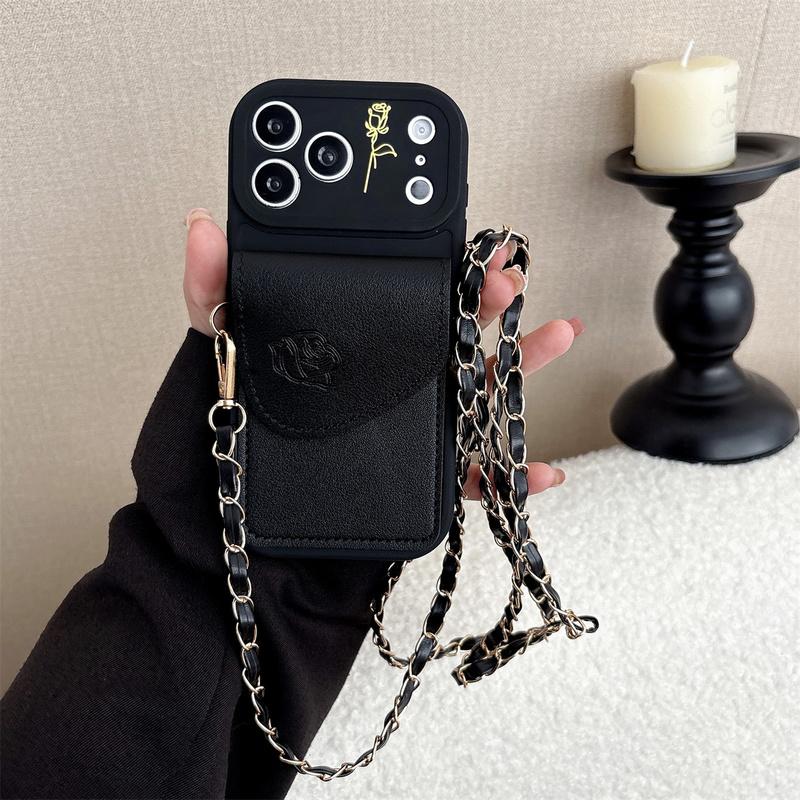 Кошелек-чехол с ремешком через плечо из кожи и силикона для iPhone 11 12 13 14 15 16 17 Pro Max 16 Plus с отделениями для карт