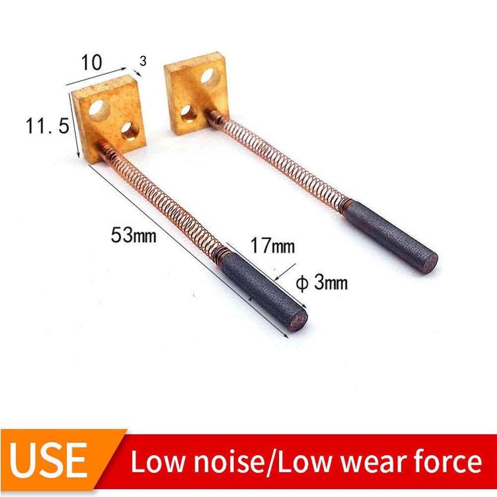 TSK AWD300T Spindle Motor Slotting Machine Carbon Brush, 2.7x18mm, Total Length 47mm, with 3x17mm Copper Bushing.