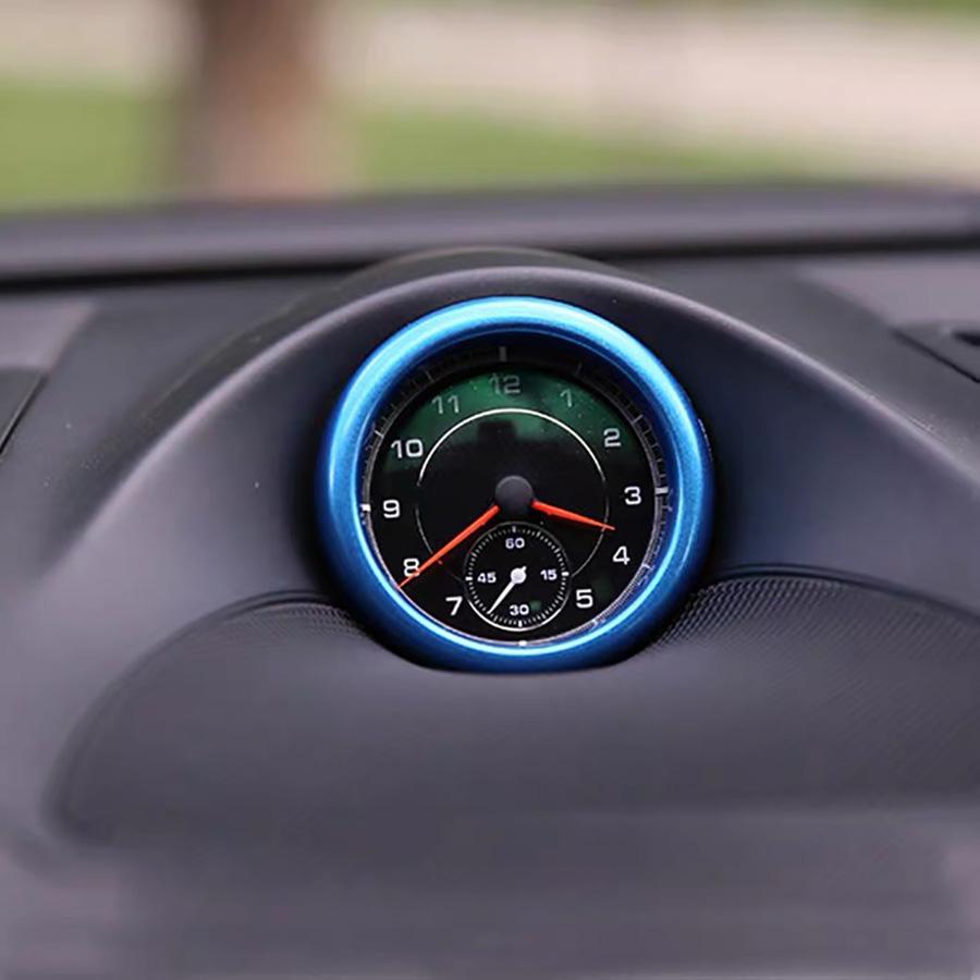 1 шт., часы из алюминиевого сплава, компас, секундомер, украшение, кольцо, аксессуары для интерьера автомобиля для Porsche 718 911 Macan Cayenne