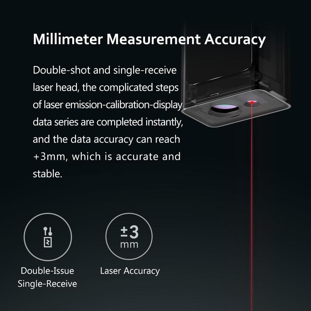 Умный лазерный дальномер Xiaomi Mijia, рулетка, цифровой дальномер, профессиональное хранилище данных, работает для приложения Mijia