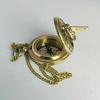 Vintage Brass Compass Push Button Sundial Pocket Hiking Gift Compass