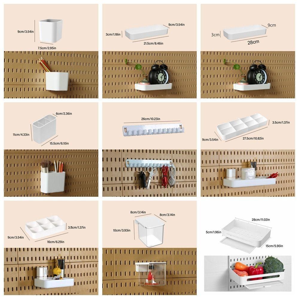 Пластиковый кейс для хранения перфорированной доски, аксессуары для DIY, настенная полка, ящики для хранения инструментов