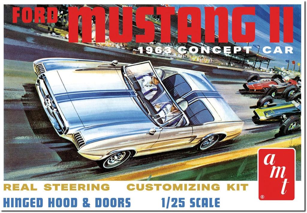 AMT 1963 Ford Mustang II Concept Car Plastic Model AMT1369 1/25