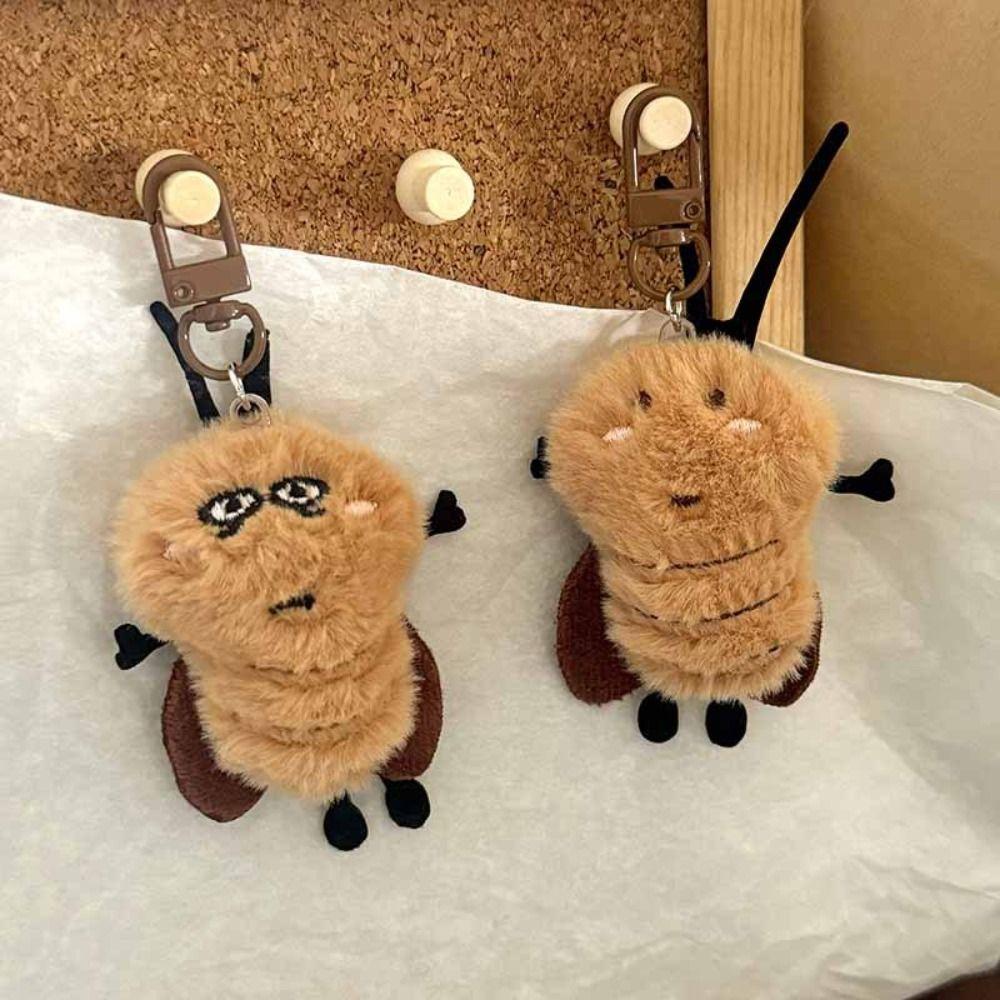Stuffed Animal Cockroach Plush Keychain Backpack Pendant Plush Insect Toy Handbag
