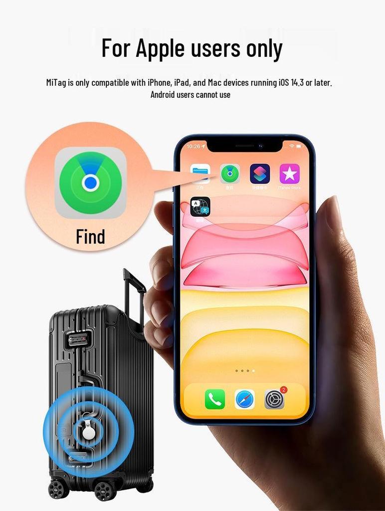 MiTag Anti-Loss Device: Pet Locator & AirTag Alternative