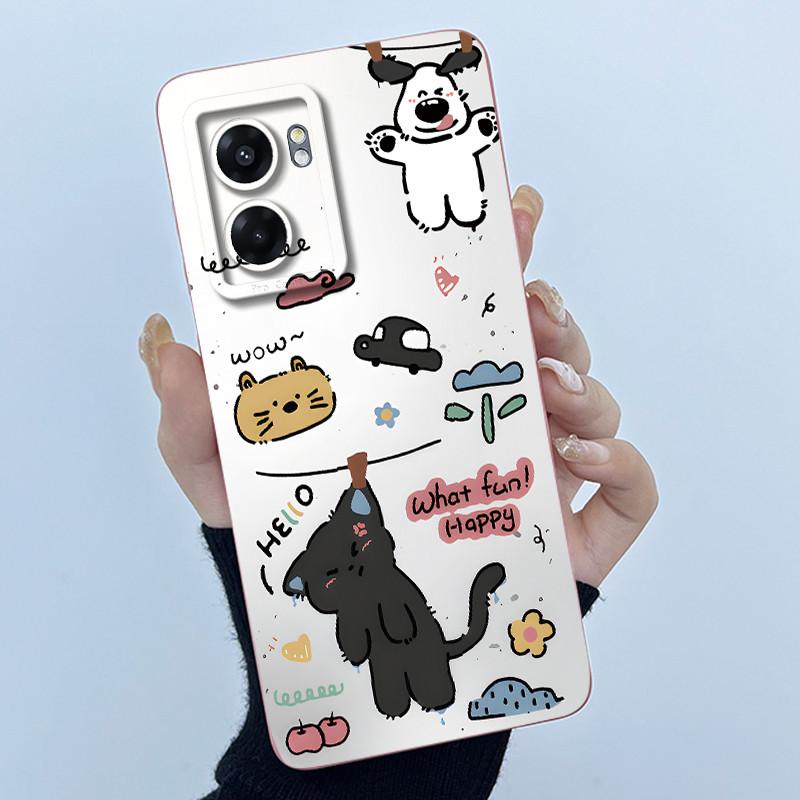 Case For Realme Narzo 50 5G V23 5G Q5i Cute Panda Sweet Cats Silicone Soft Back Cover RMX3572 RMX3571 Bumper Protective Casing