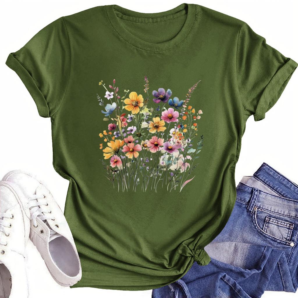 Toddler Girl Boy T-Shirts Kids Top Boys And Girls Printed Short Sleeved T-shirt 1-12Y