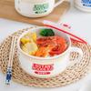 800/1100ml Ramen Bowl Korean Style Ceramic Instant Noodle Bowl Student Dormitory Fruit Salad Noodles In Soup Leakproof Bowl