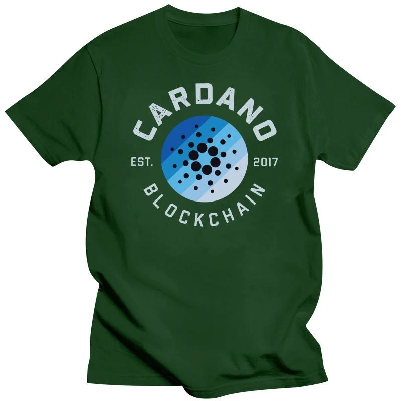 Мужская футболка Cardano с коротким рукавом, хлопковая футболка, уникальная футболка для отдыха, криптовалюта ADA, криптовалюта, блокчейн, футболки, топы