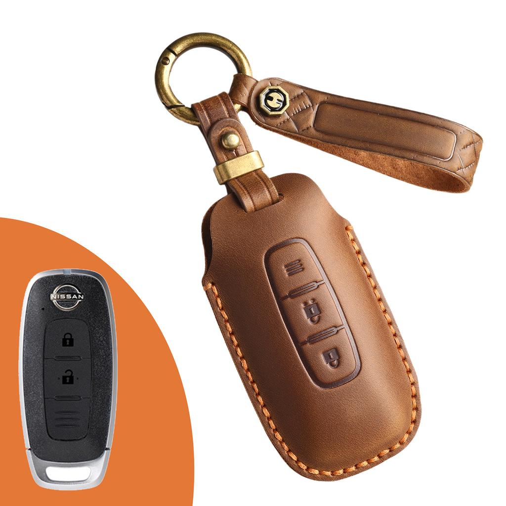 Ретро чехол для ключа подходит для нового Nissan Xuanyi Teana Exploration Lu Qashqai Qijun Jinke брелок из натуральной кожи.