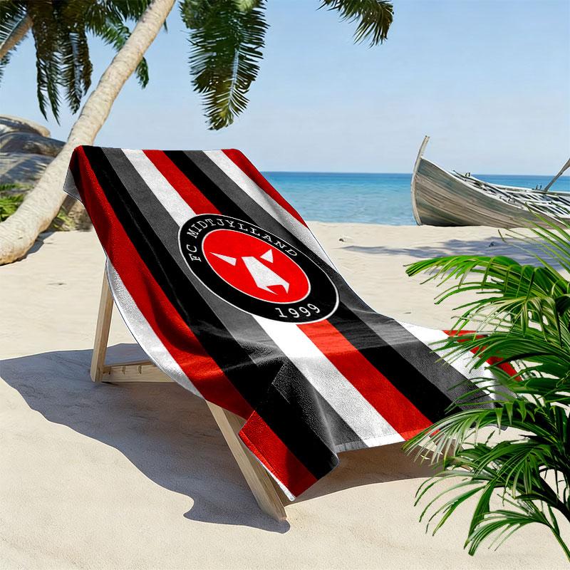 FC Midtjylland1 Print Beach Towel, Large Soft Quick Dry Towel for Beach Camping Swimming