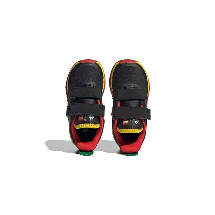 adidas Спортивный ДНК Удобные и Модные Низкие Спортивные Повседневные Кроссовки Черный Красный Желтый Для Младенцев и Малышей HQ1309