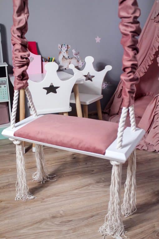 Качели розовые