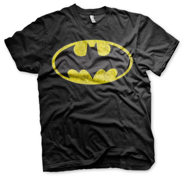 Officially Licensed Batman Distressed Logo BIG TALL 3XL4XL5XL Men's T-Shirt